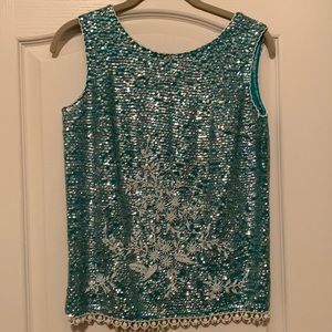 Formal beaded tank top